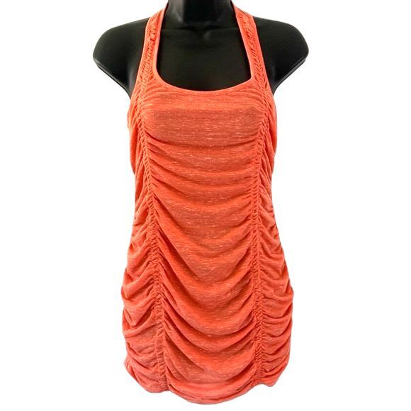 WENDY BELLISIMO Ruched Front Tank Top Orange Size Small - Picture 5 of 9